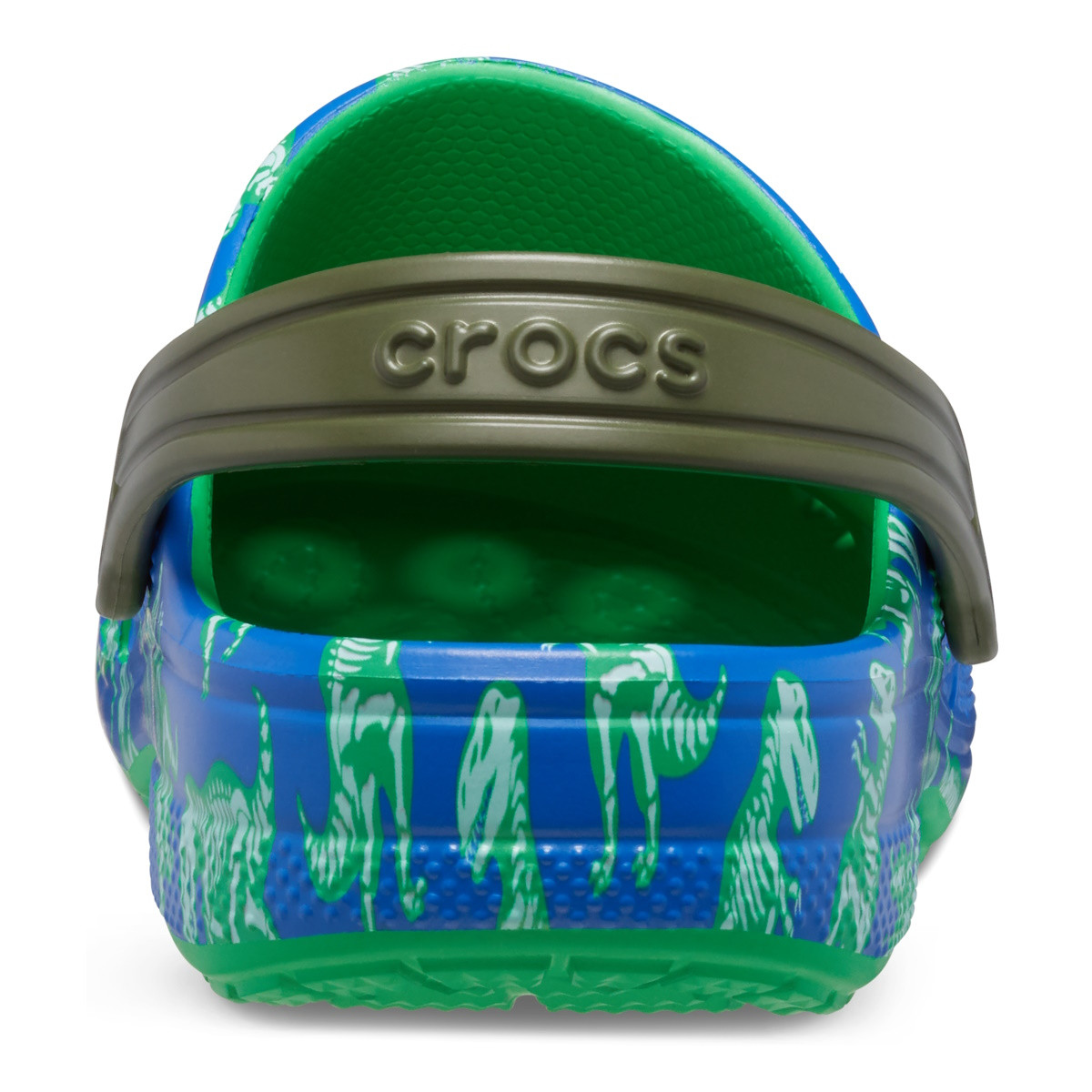 Saboți Crocs Baya Printed Clog Kids Albastru - Blue Bolt/Multi - 4 | YEO