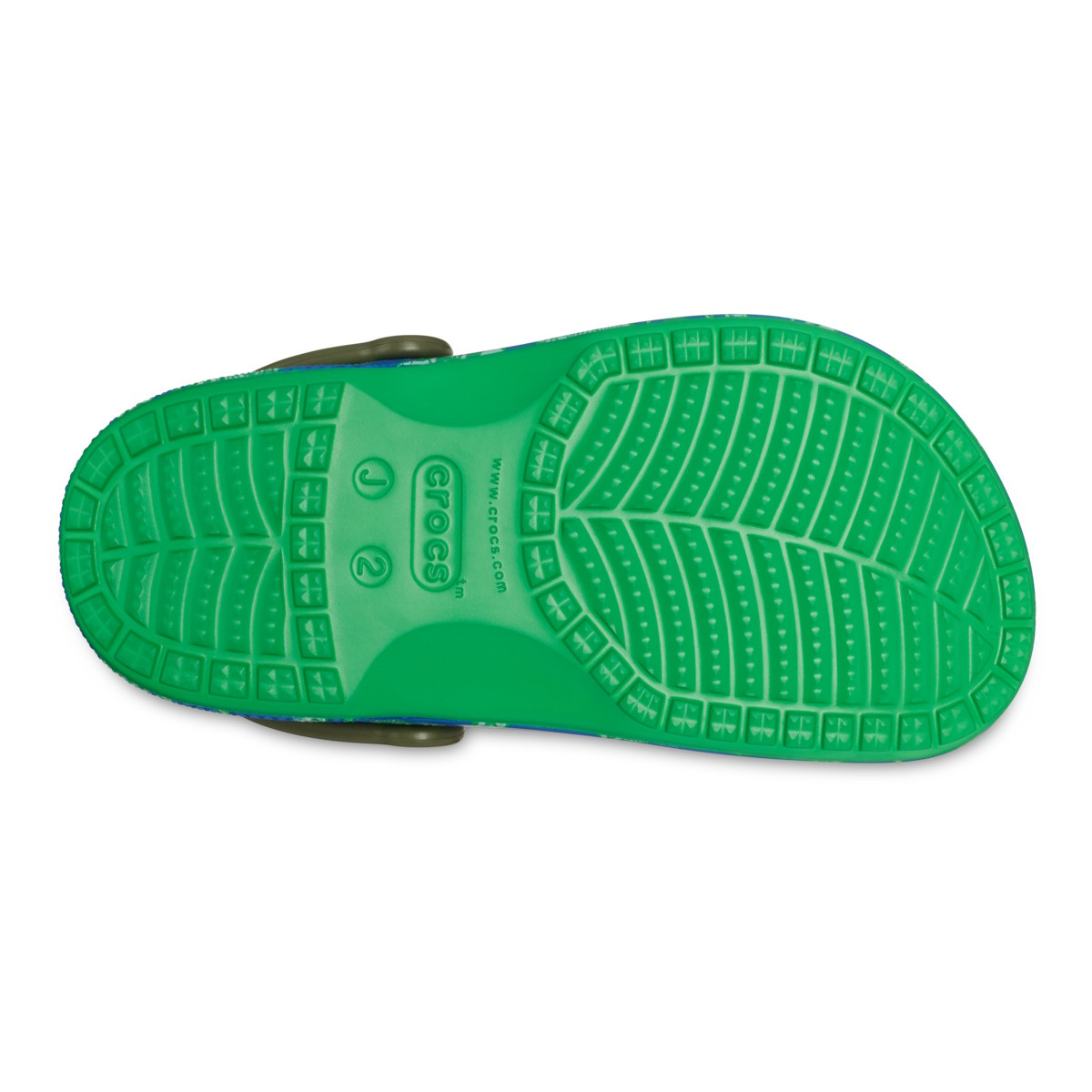 Saboți Crocs Baya Printed Clog Kids Albastru - Blue Bolt/Multi - 5 | YEO