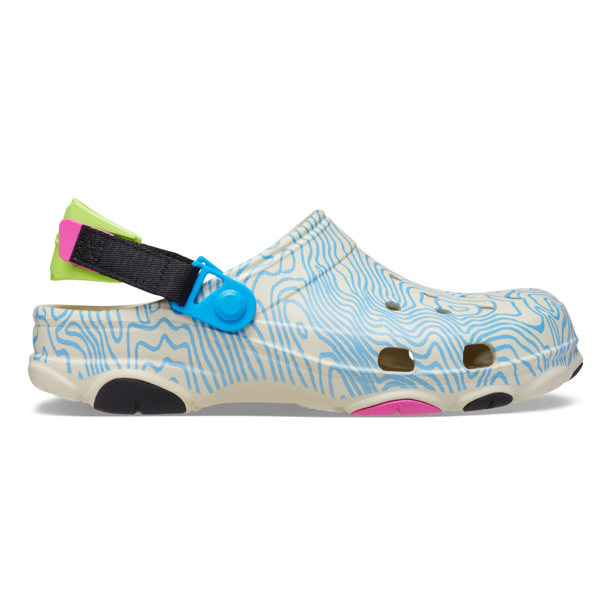 Saboti crocs classic all terrain topographic clog bej - bone/multi animal