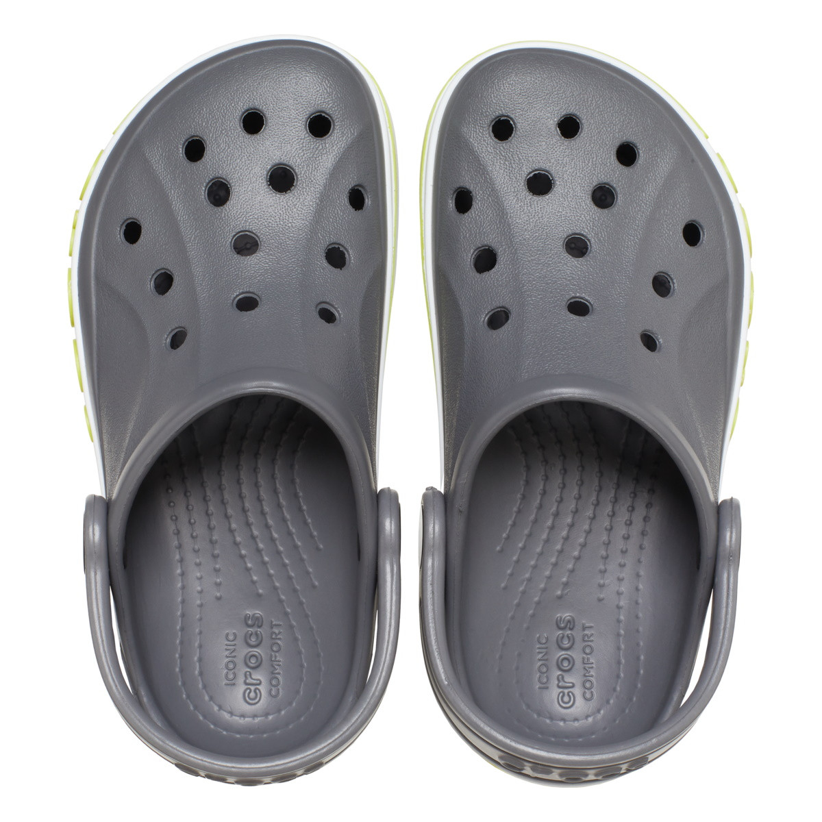 Saboti Crocs Toddler Bayaband Clog Gri - Slate Grey/Lime - 4 | YEO