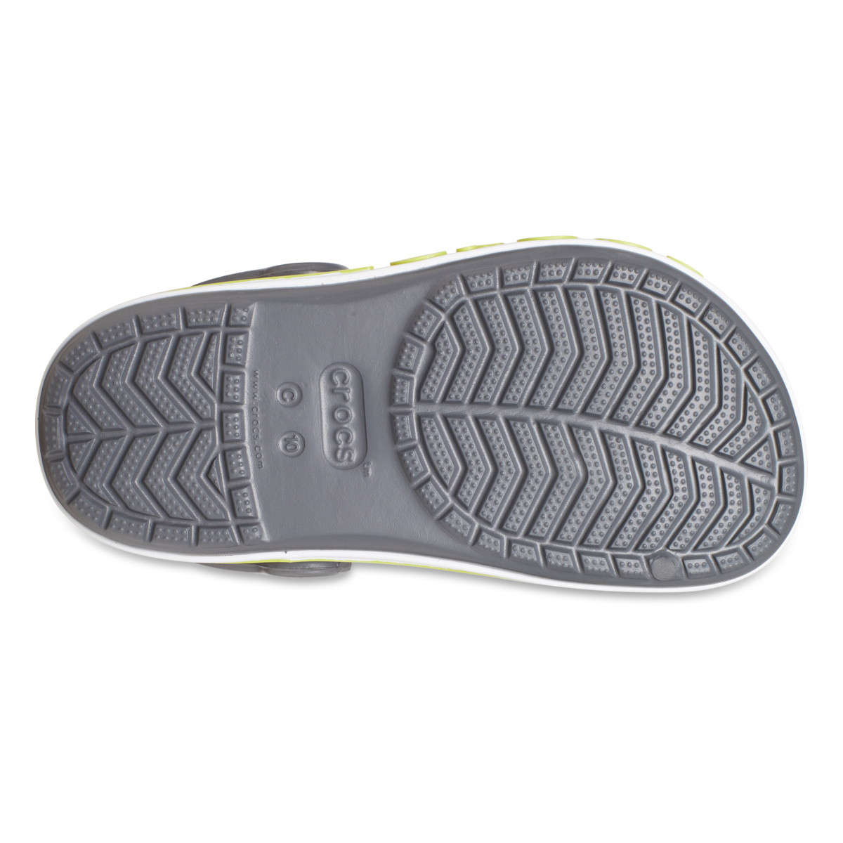Saboti Crocs Toddler Bayaband Clog Gri - Slate Grey/Lime - 5 | YEO