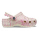 Saboți Crocs Classic Platform Snake Print Clog Culoare Roz - Pink Clay