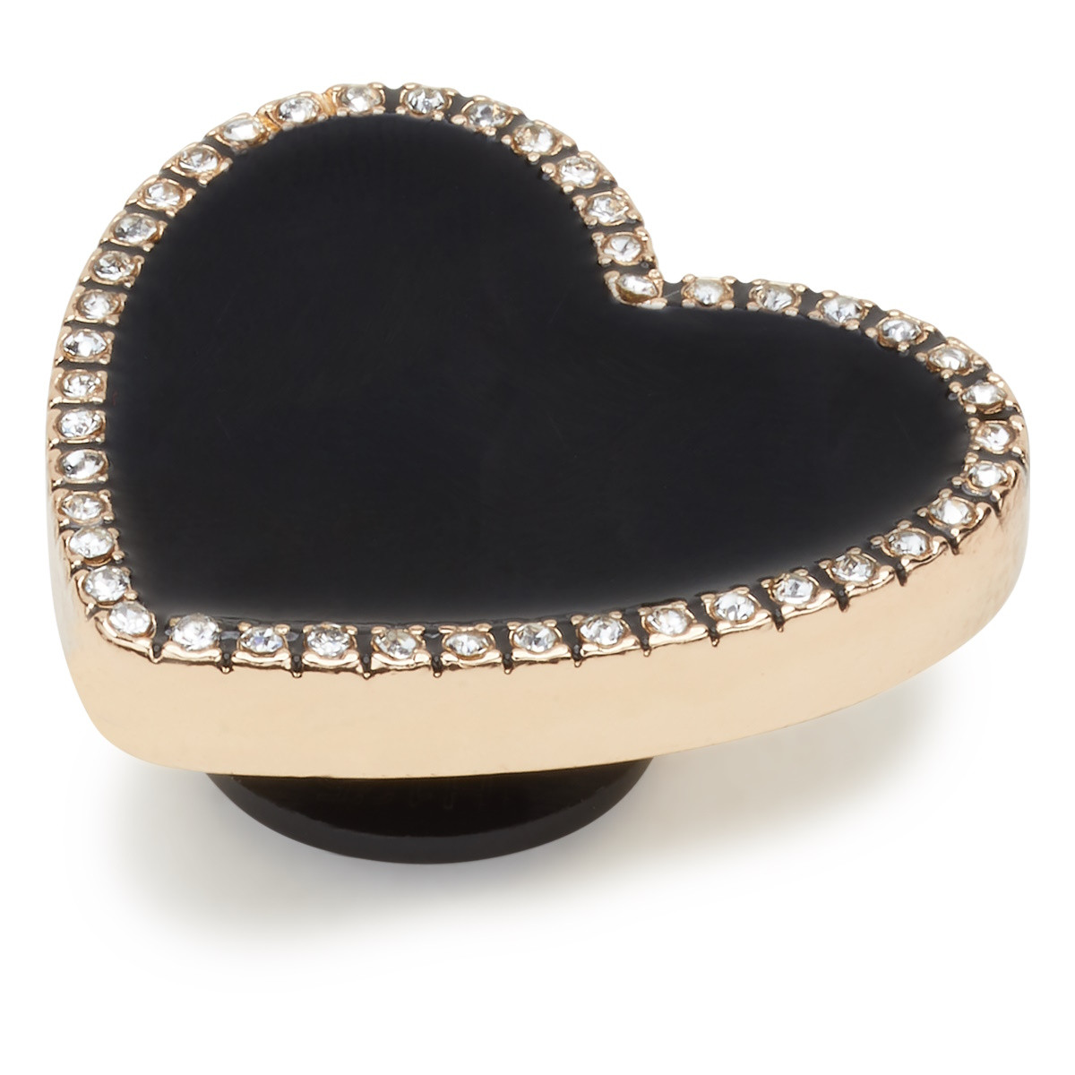Jibbitz Crocs Black Heart with Gold Outline - 1 | YEO