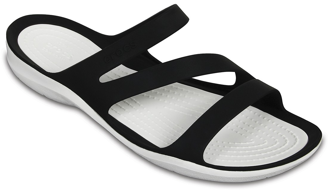 Papuci Crocs Swiftwater Sandal W Negru - Black/White - 1 | YEO