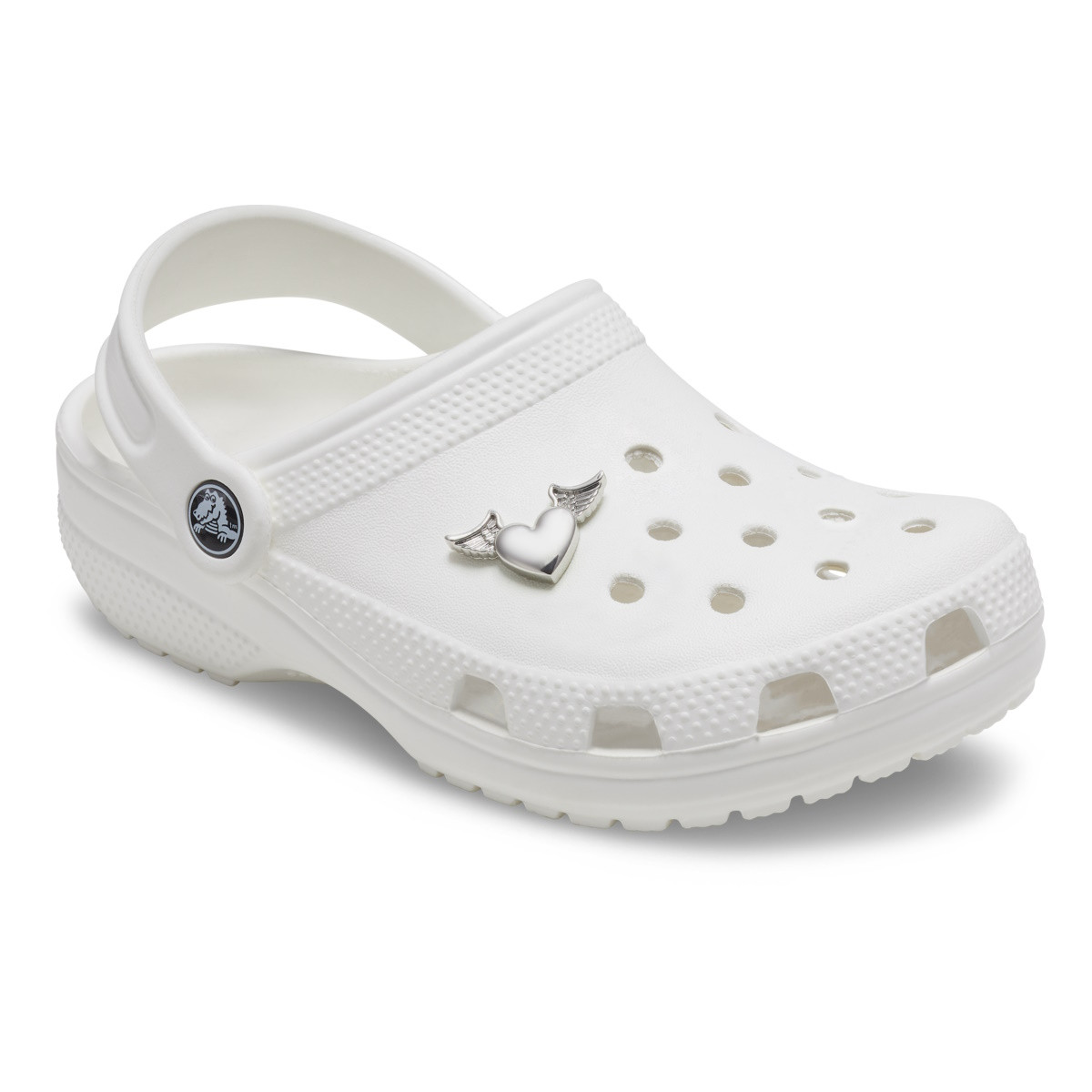 Jibbitz Crocs Silver Metal Heart and Wings - 2 | YEO