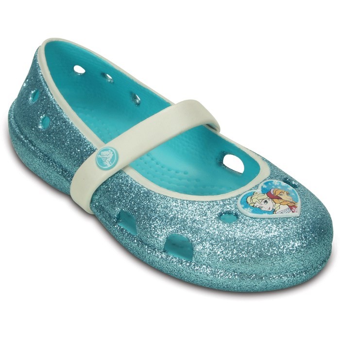 Balerini Crocs Keeley Frozen Flat Albastru deschis - Pool - 1 | YEO