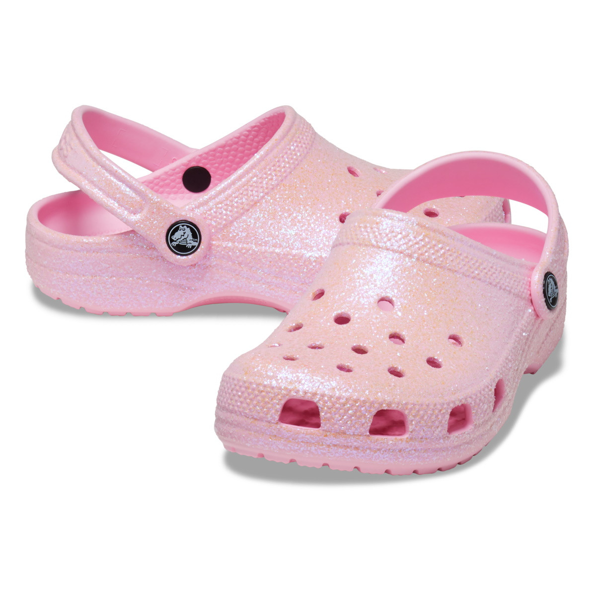 Saboti Crocs Classic Glitter Clog Kids Roz - Flamingo - 2 | YEO