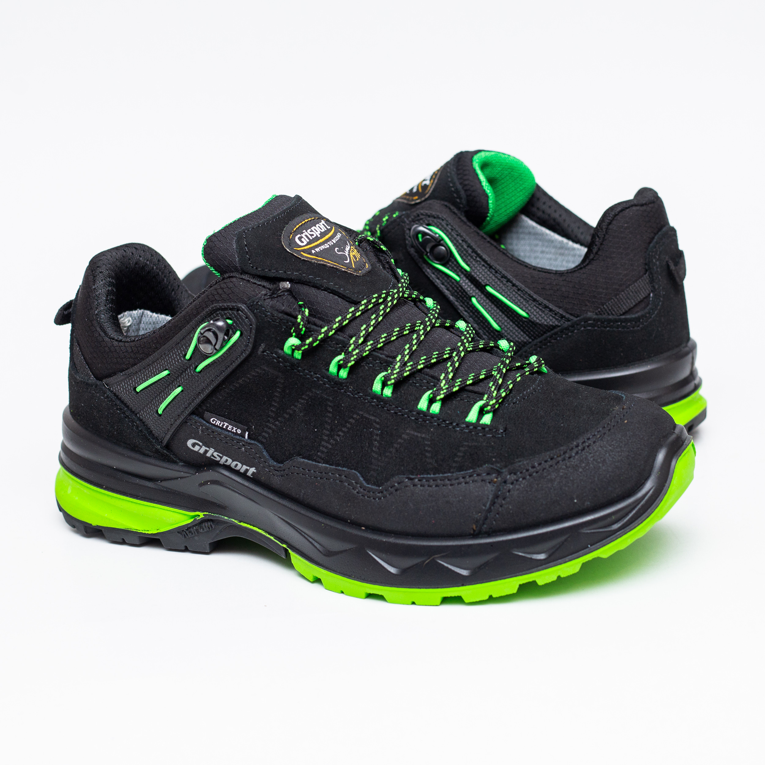 Pantofi Grisport Caresite Negru - Black/Volt Green - 2 | YEO