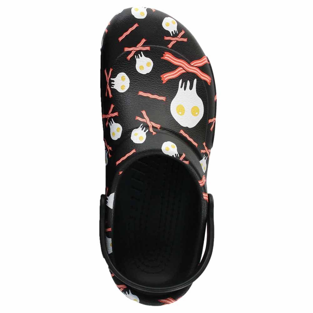 Saboti Crocs Bistro Graphic Clog Negru - Black/White/Black - 3 | YEO