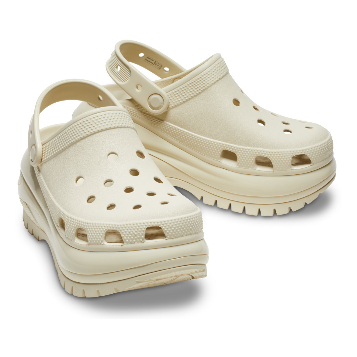 Saboți Crocs Classic Mega Crush Clog Bej - Bone - 3 | YEO