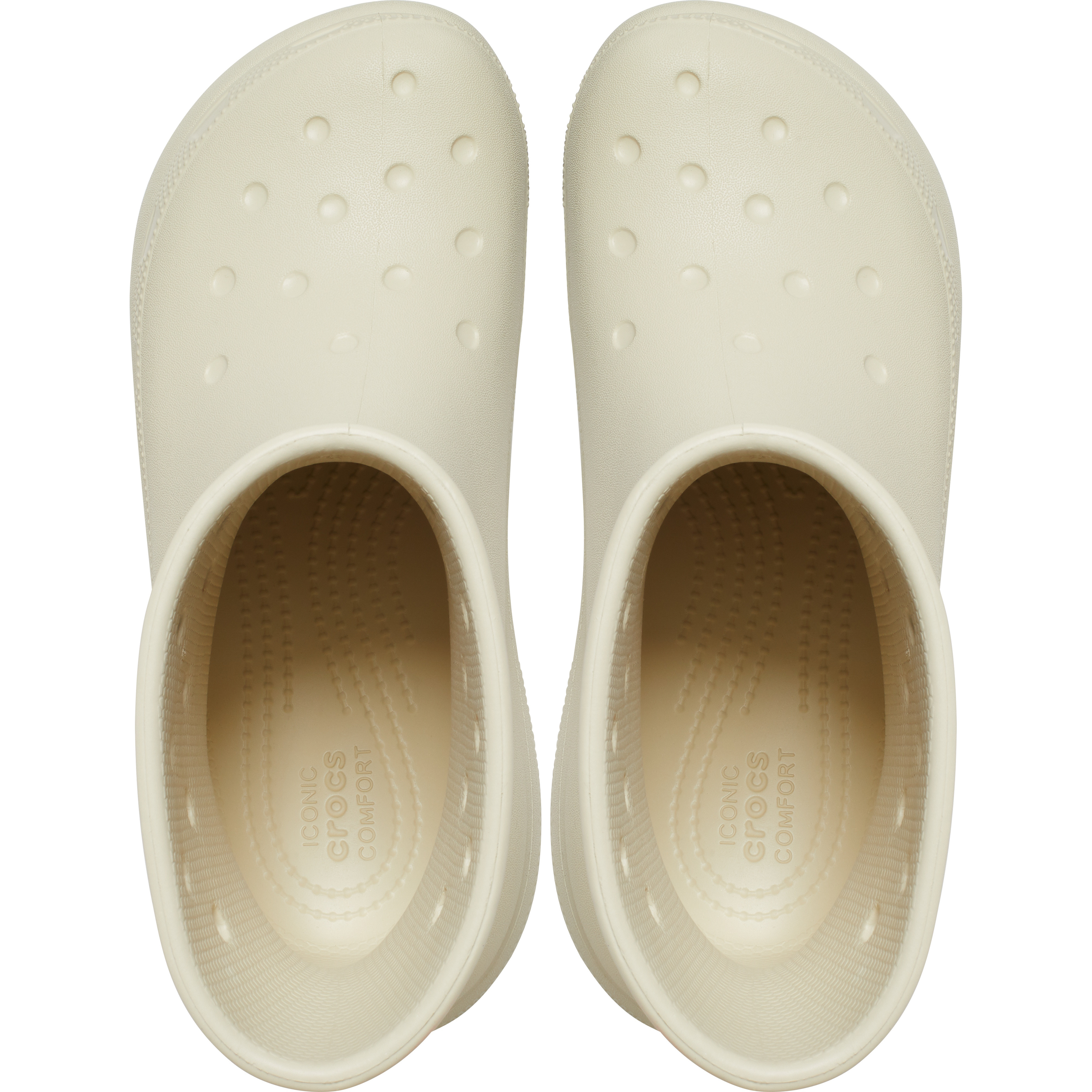 Cizme Crocs Classic Crush Rain Boot Bej - Bone - 3 | YEO