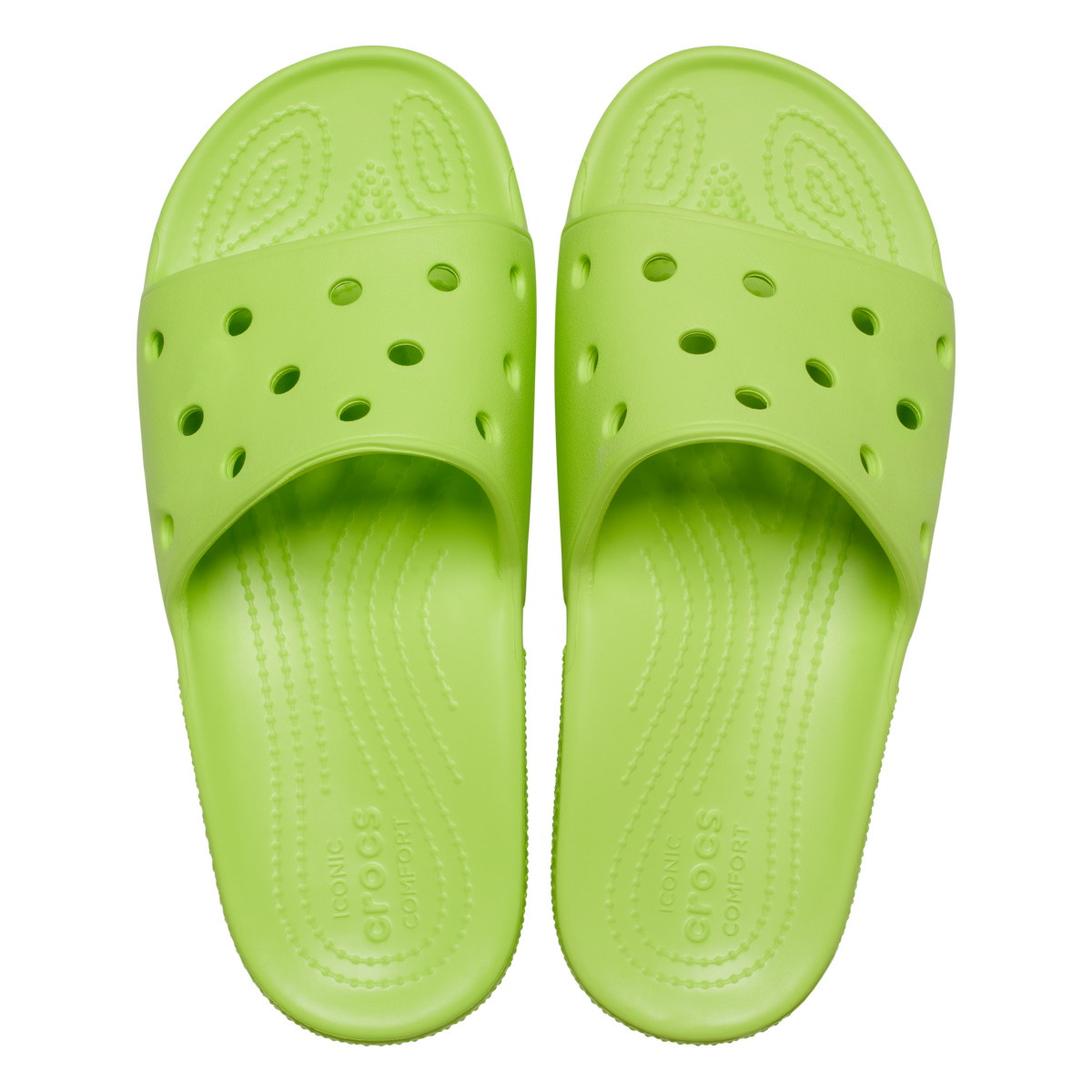Papuci Classic Crocs Slide Iconic Crocs Comfort Verde - Limeade - 2 | YEO