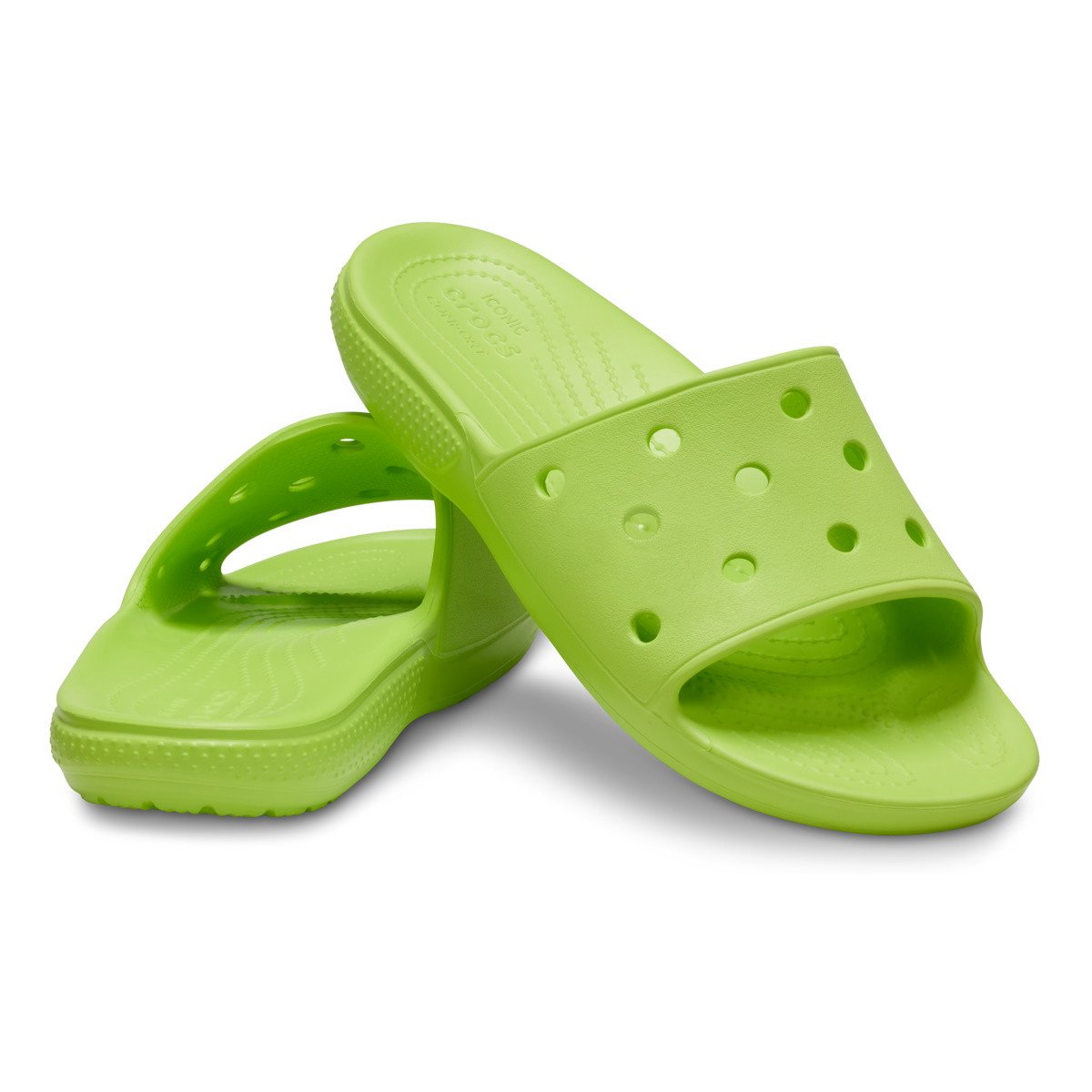 Papuci Classic Crocs Slide Iconic Crocs Comfort Verde - Limeade - 3 | YEO