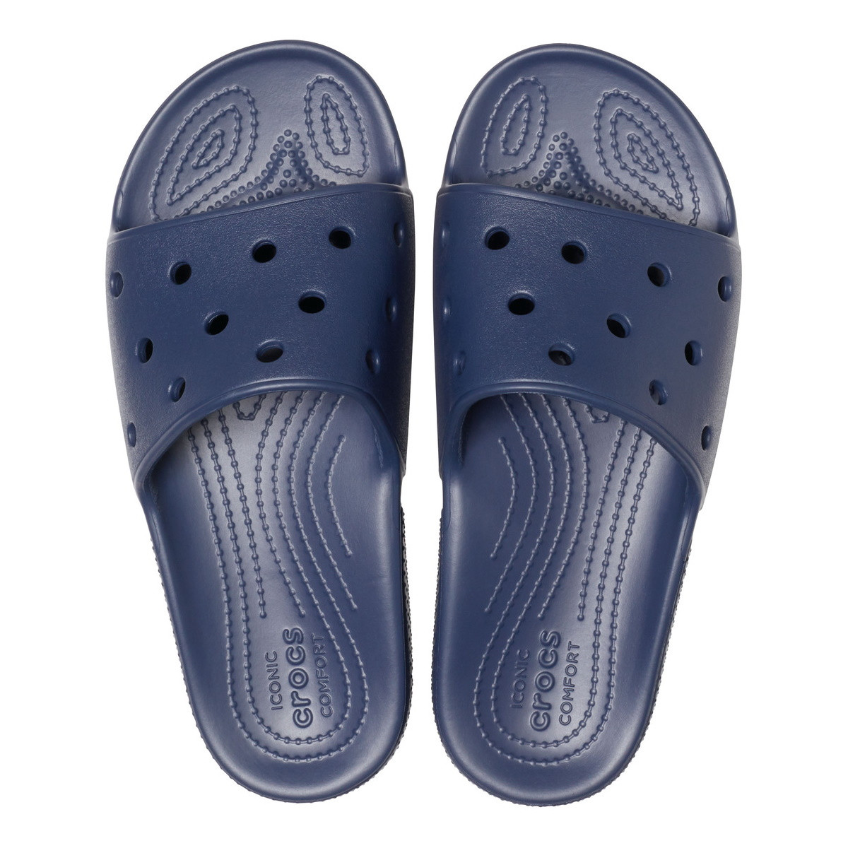Papuci Classic Crocs Slide Iconic Crocs Comfort Albastru - Navy - 2 | YEO