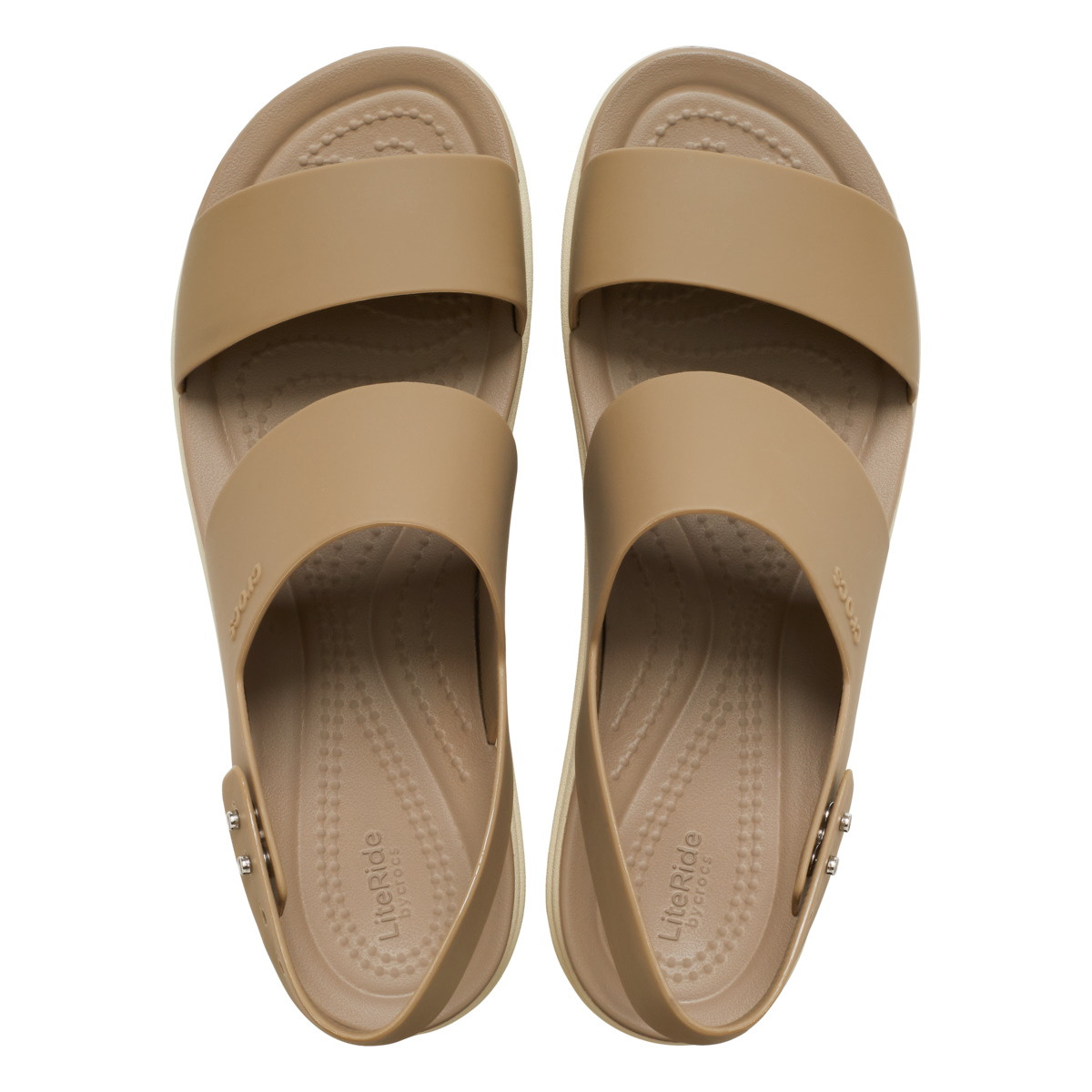 Sandale Crocs Brooklyn Low Wedge Maro - Khaki/Bone - 2 | YEO