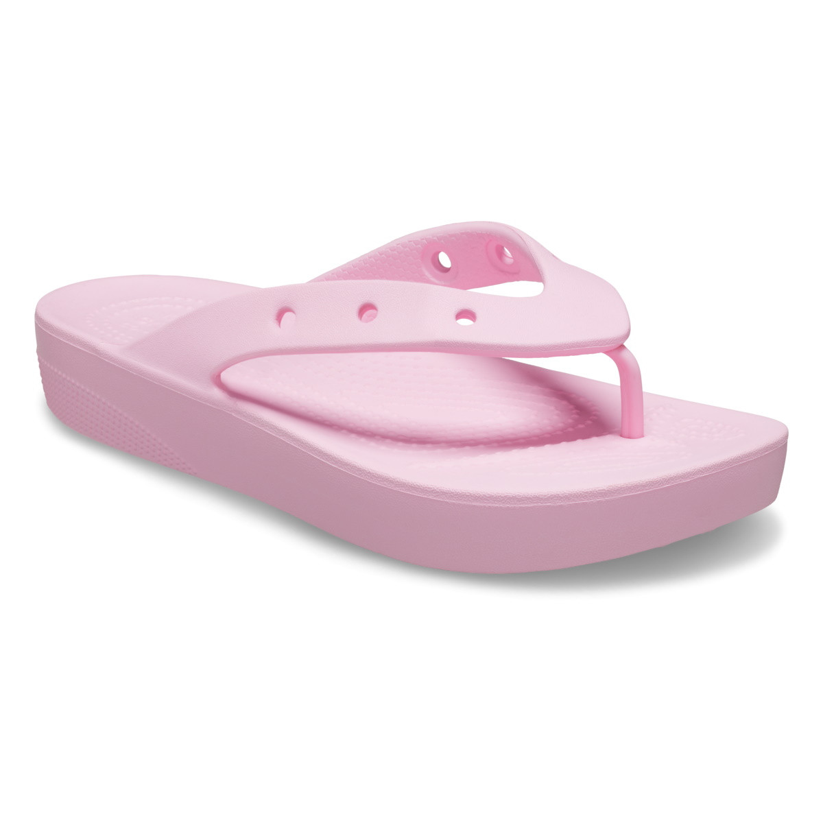 Slapi Crocs Classic Platform Flip Roz - Flamingo - 1 | YEO