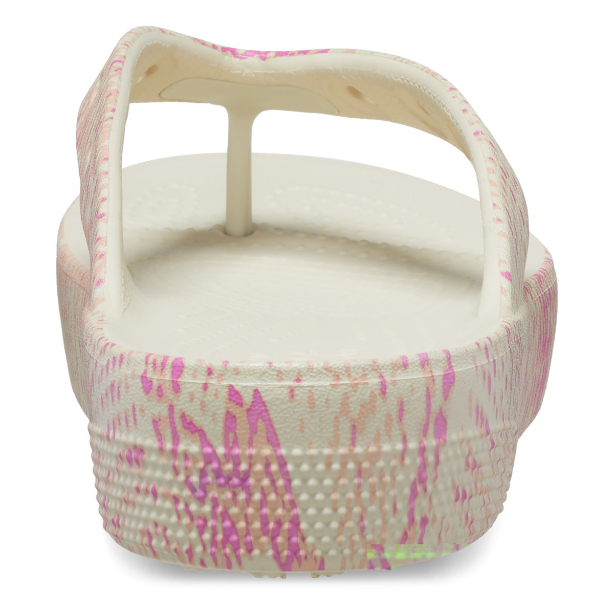 Slapi Crocs Classic Platform Snake Print Flip Bej - Bone/Multi