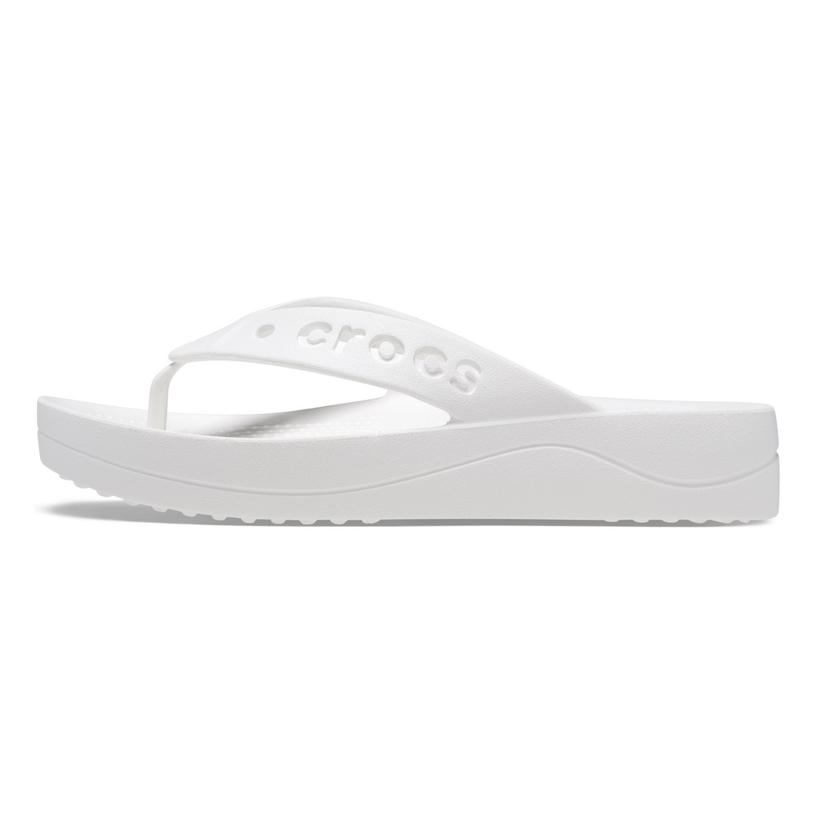 Slapi Crocs Baya Platform Flip Alb - White - 2 | YEO