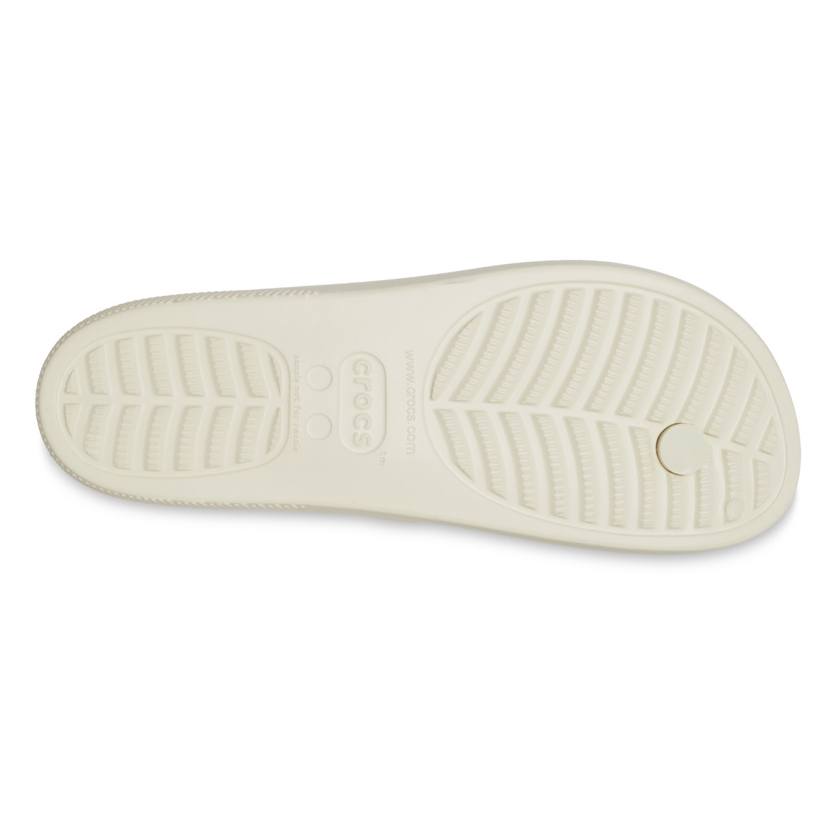 Slapi Crocs Classic Platform Flip Bej - Bone