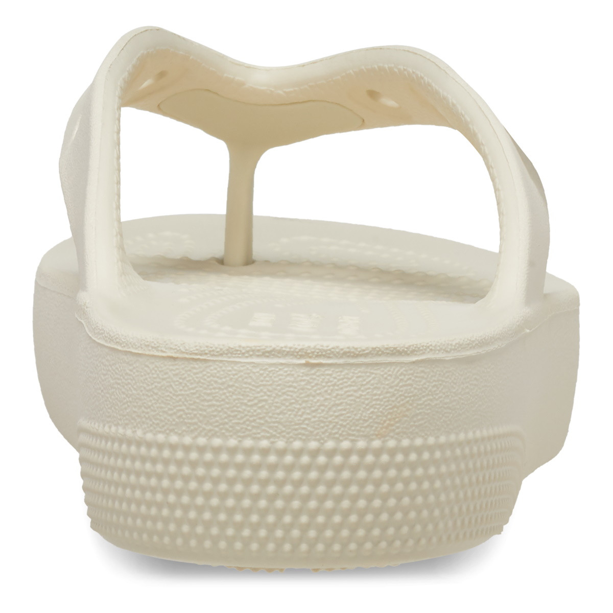 Slapi Crocs Classic Platform Flip Bej - Bone - 5 | YEO