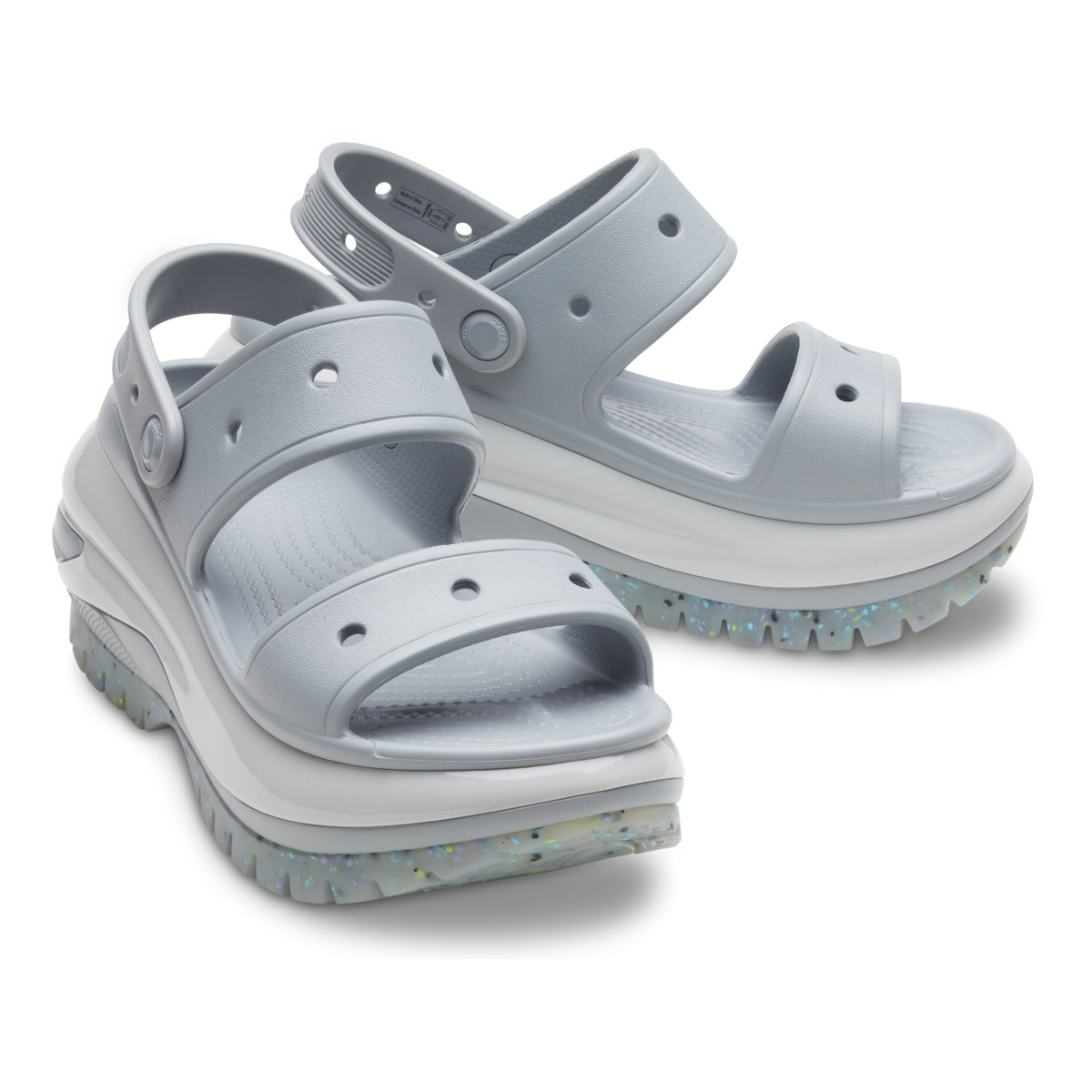 Sandale Crocs Classic Mega Crush Sandal Gri - Light Grey - 3 | YEO