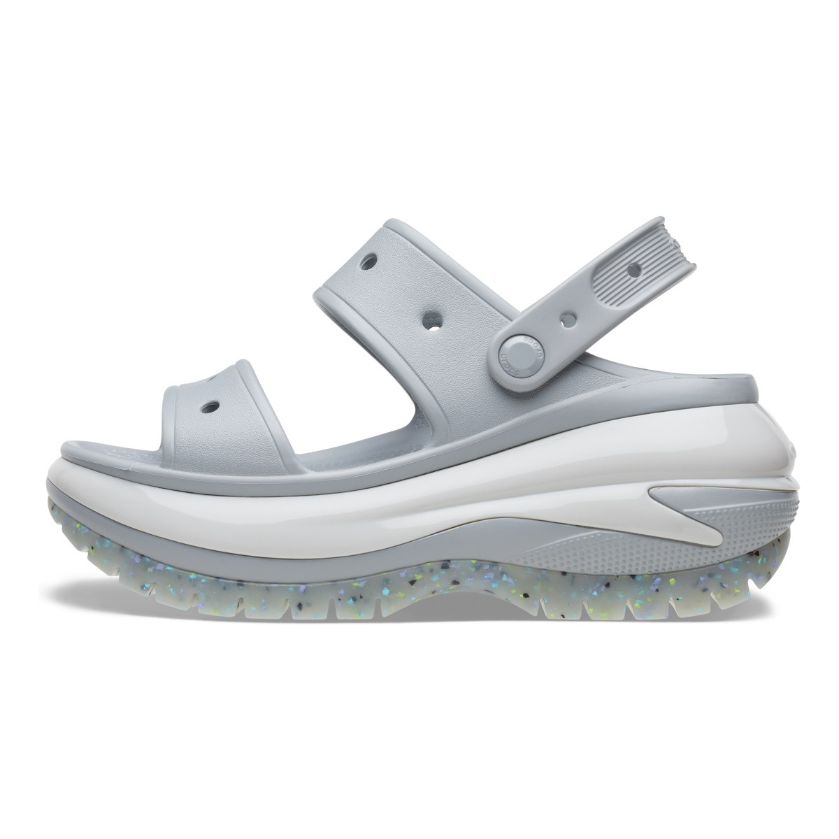 Sandale Crocs Classic Mega Crush Sandal Gri - Light Grey - 2 | YEO
