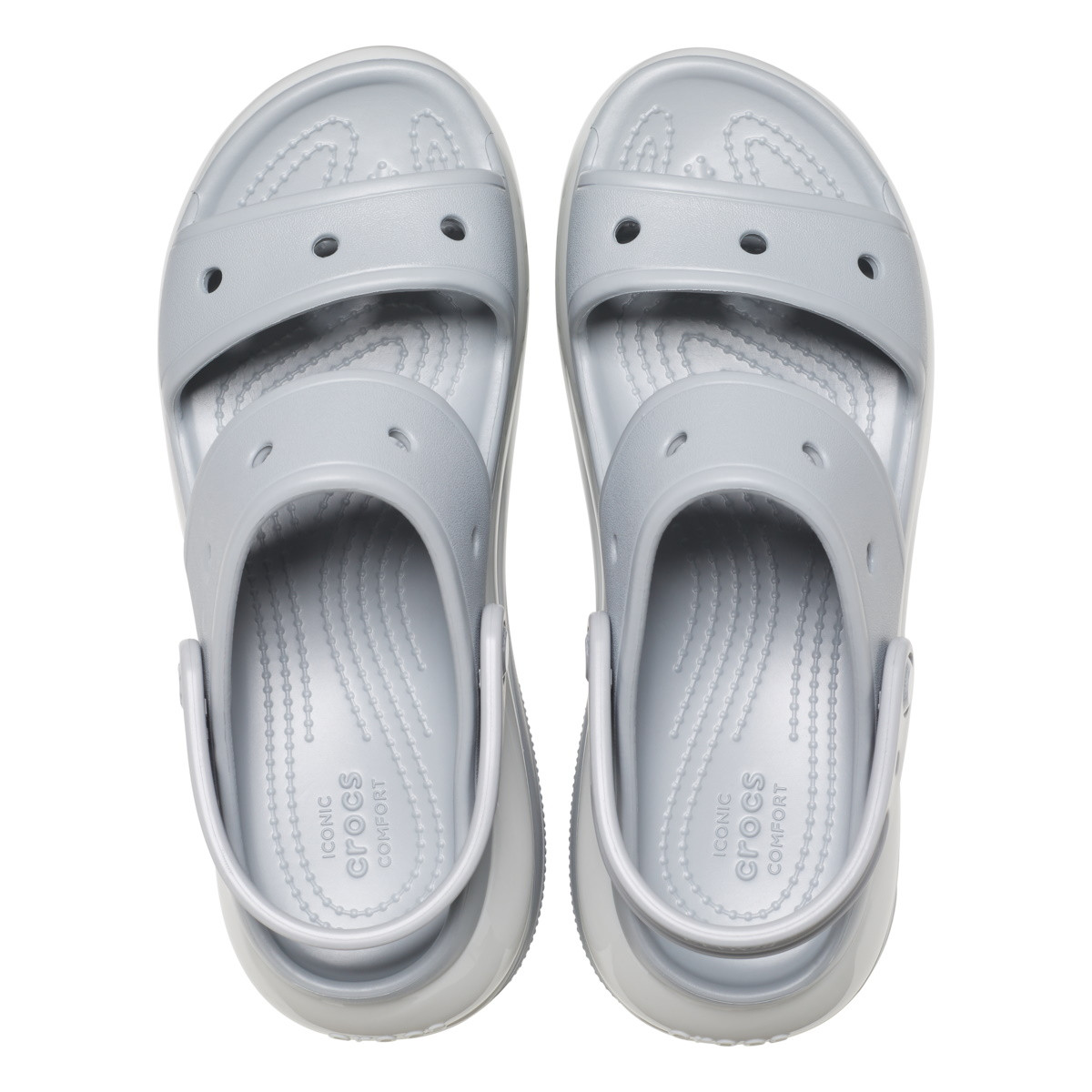 Sandale Crocs Classic Mega Crush Sandal Gri - Light Grey - 5 | YEO
