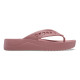 Slapi Crocs Baya Platform Flip Culoare Roz - Blossom