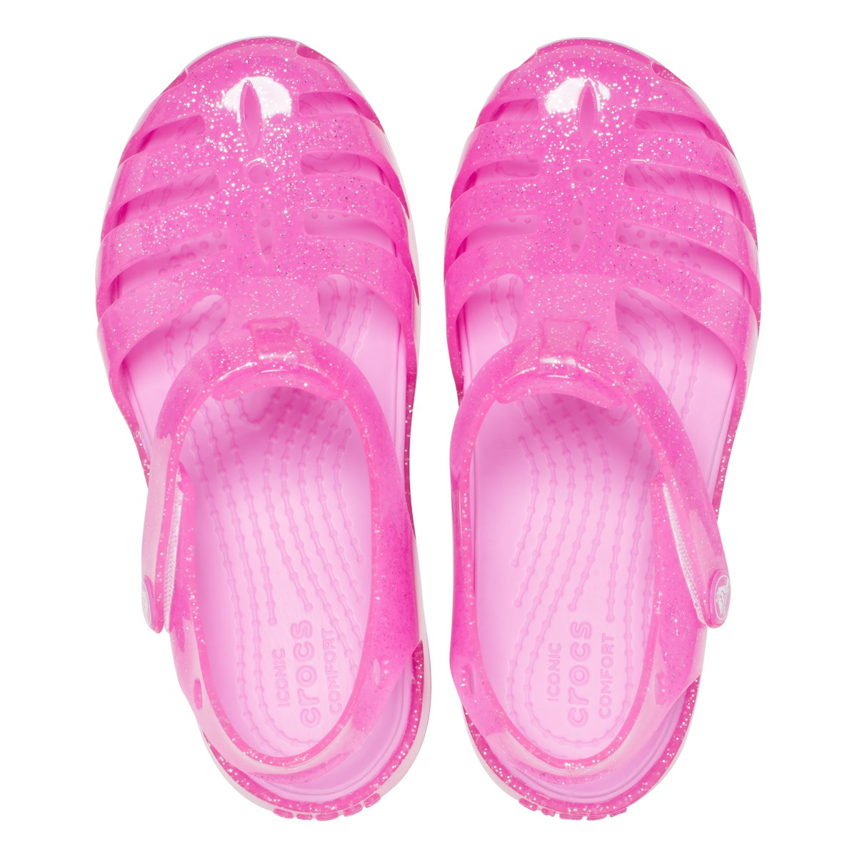 Sandale Crocs Toddler Isabella Glitter Sandal Roz - Juice - 4 | YEO