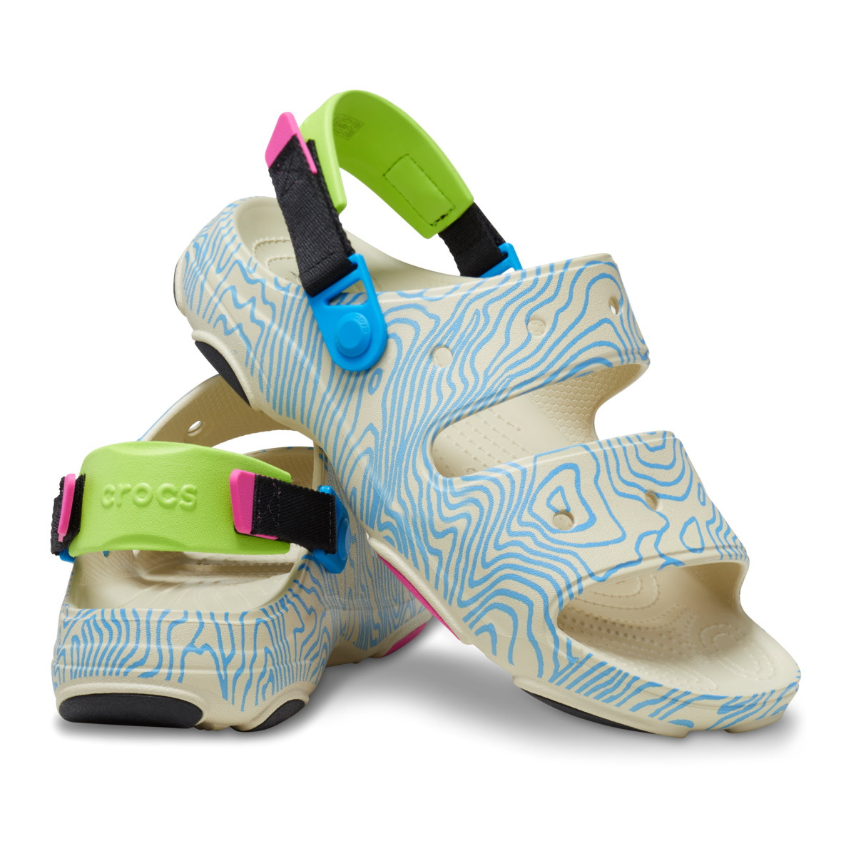 Sandale Crocs Classic All Terrain Topographic Sandal Bej - Bone/Multi - 3 | YEO