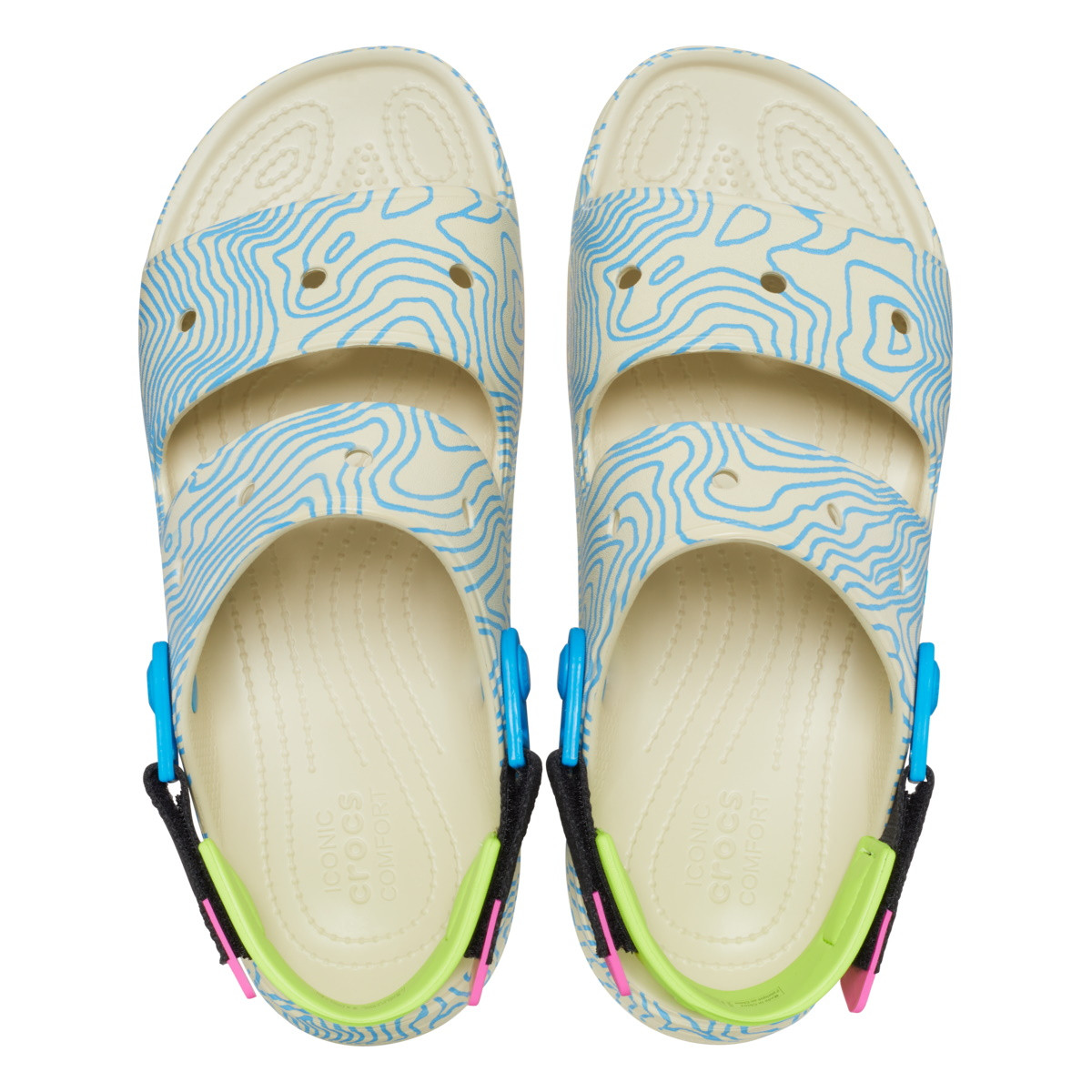 Sandale Crocs Classic All Terrain Topographic Sandal Bej - Bone/Multi - 4 | YEO