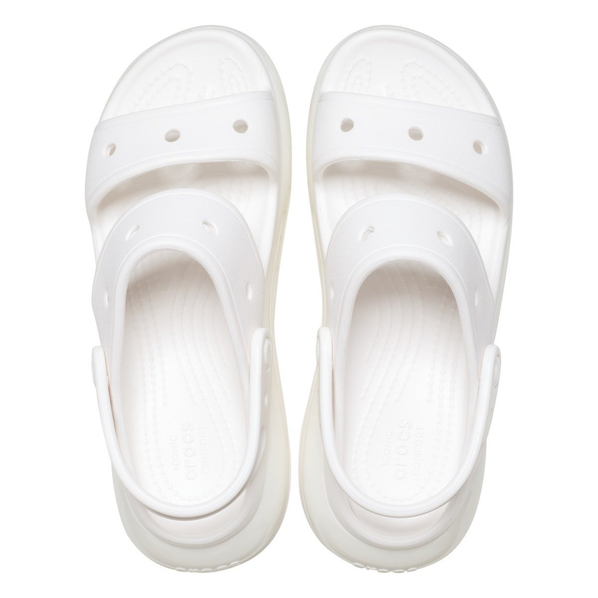 Sandale Crocs Classic Mega Crush Sandal Alb - White - 4 | YEO