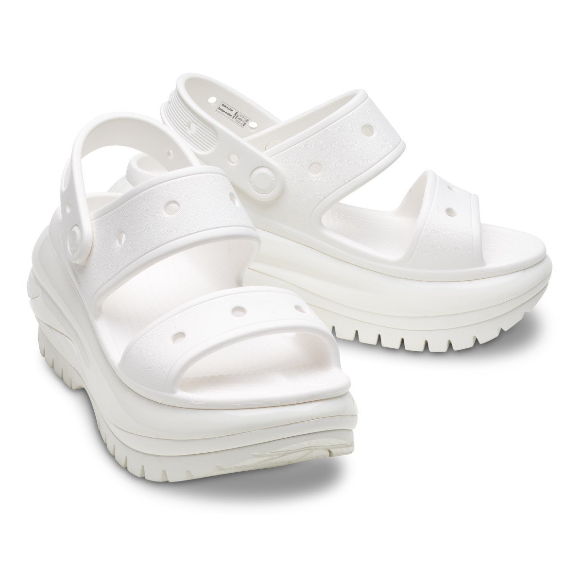 Sandale Crocs Classic Mega Crush Sandal Alb - White - 3 | YEO
