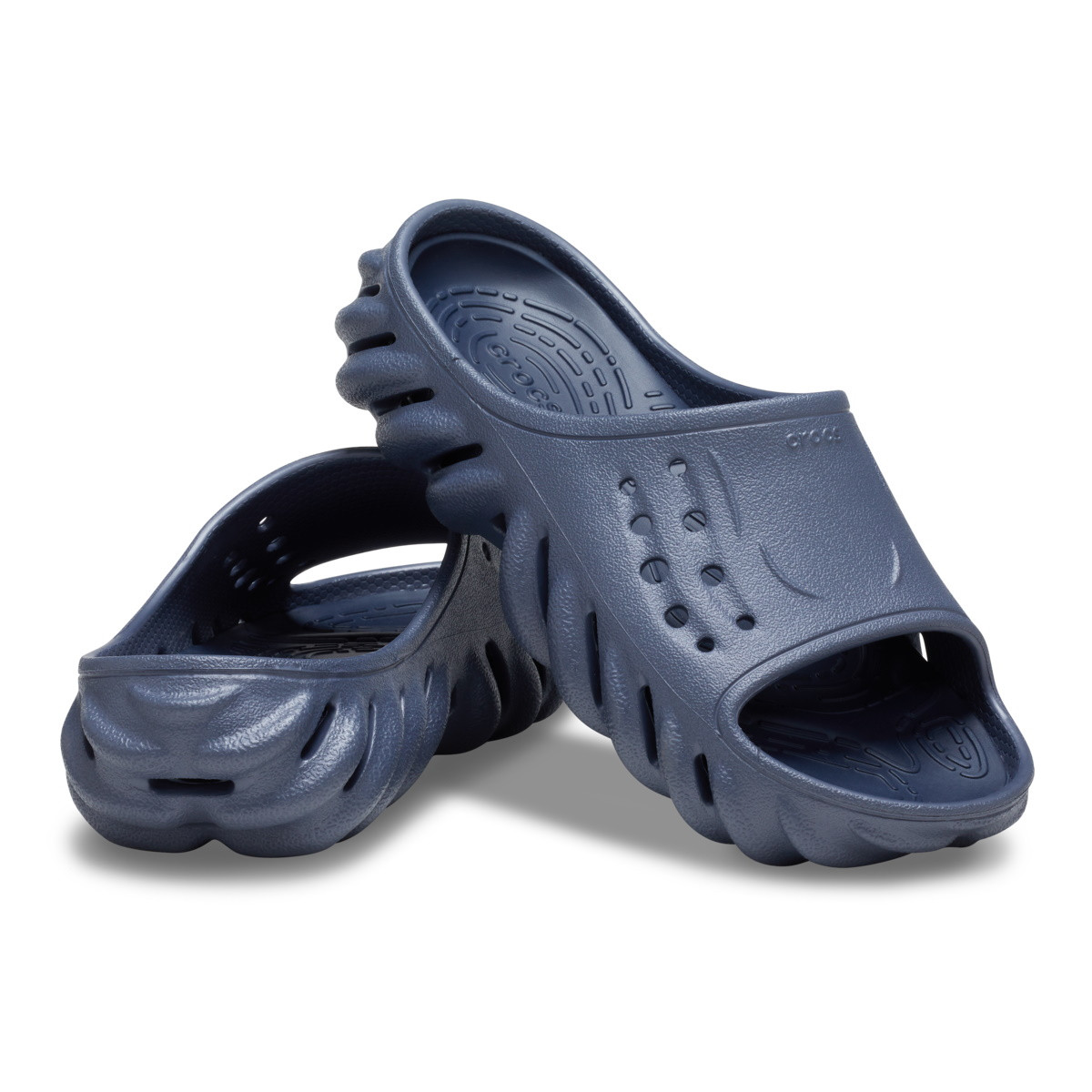 Papuci Crocs Echo Slide Kids Albastru - Storm - 3 | YEO