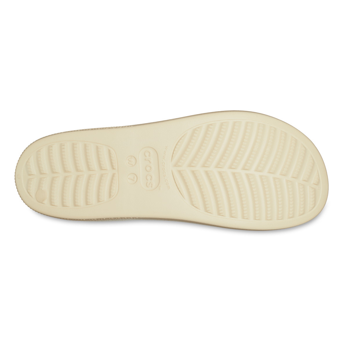 Papuci Crocs Classic Platform Crystals Pearls Slide Bej - Vanilla