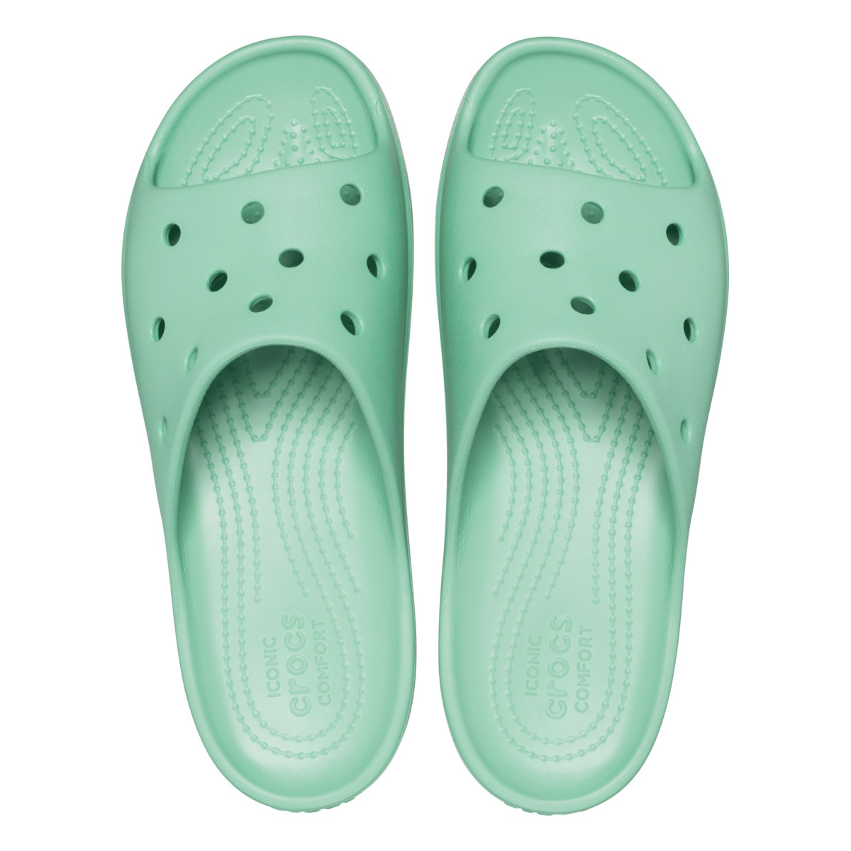Papuci Crocs Classic Platform Slide Verde - Jade Stone - 3 | YEO