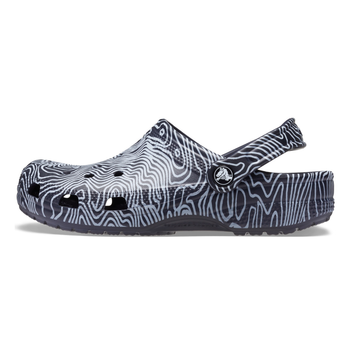Saboti Crocs Classic Topographic Clog Albastru - Deep Navy/Multi - 1 | YEO