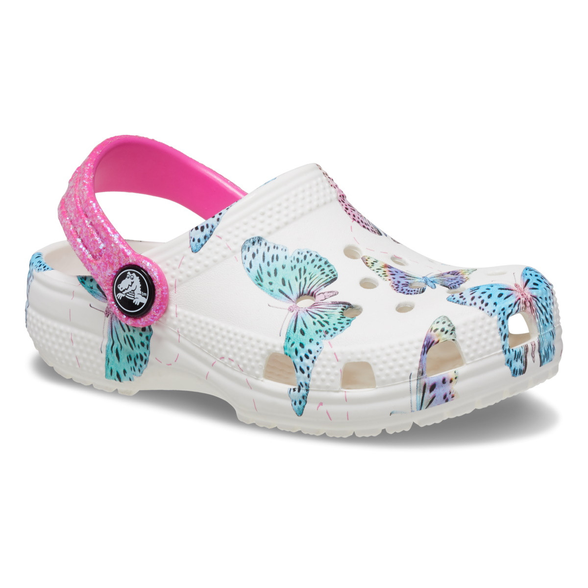 Saboti Crocs Toddler Classic Butterfly Clog Alb - White/Multi - 1 | YEO