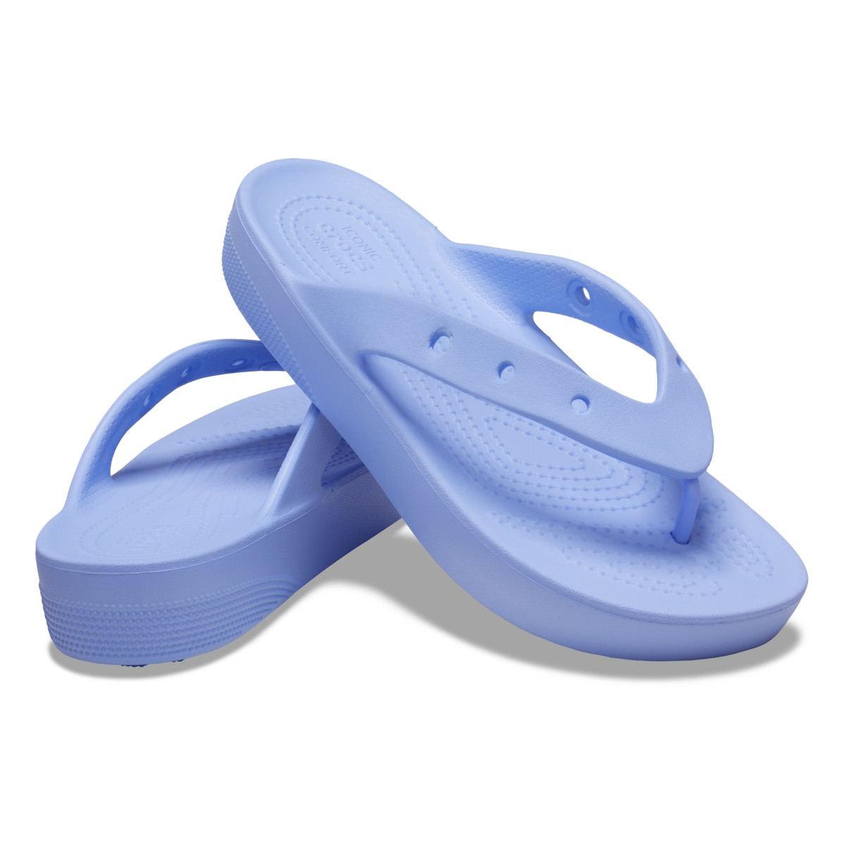 Slapi Crocs Classic Platform Flip Mov - Moon Jelly - 4 | YEO