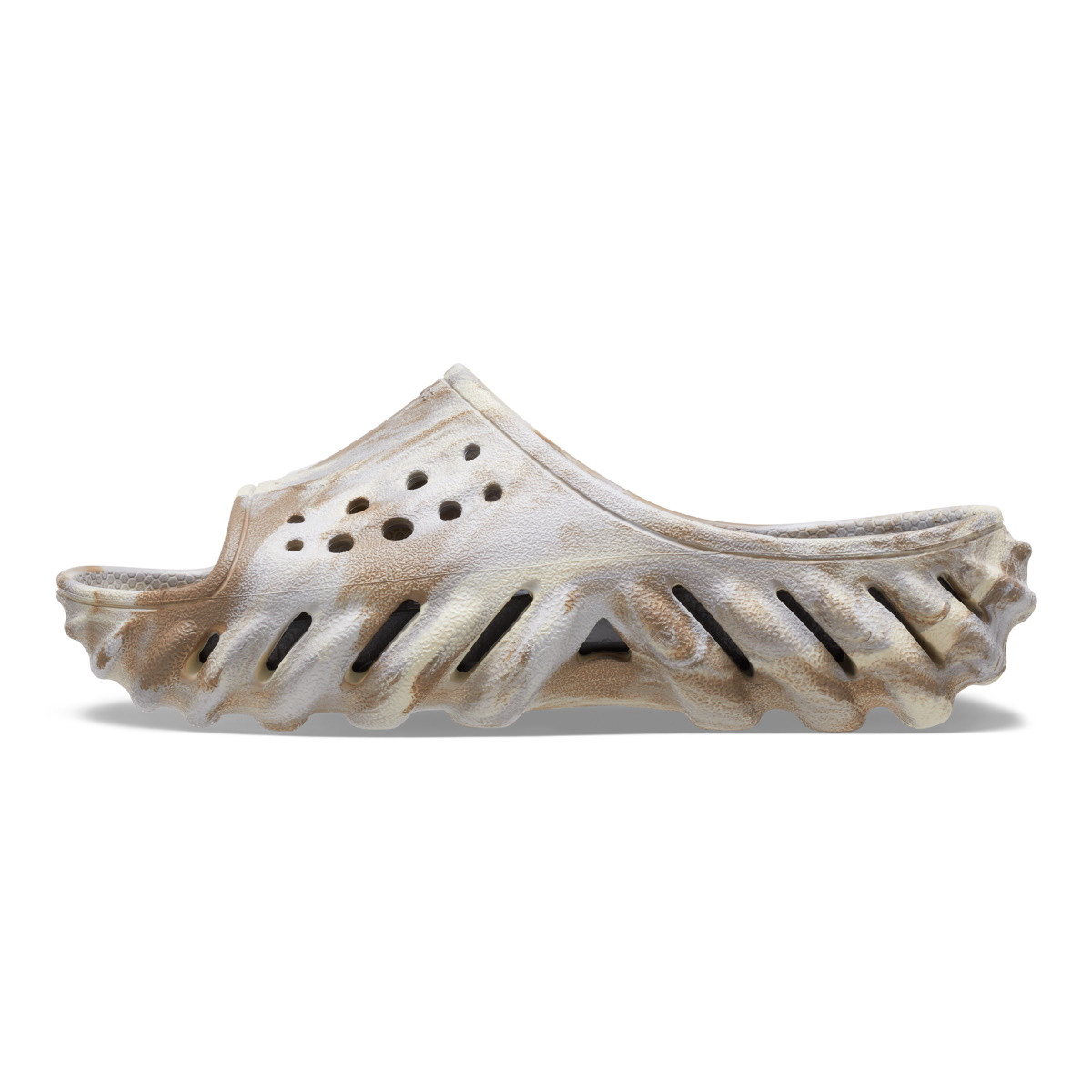 Papuci Crocs Echo Marbled Slide Kids Bej - Bone/Multi - 2 | YEO