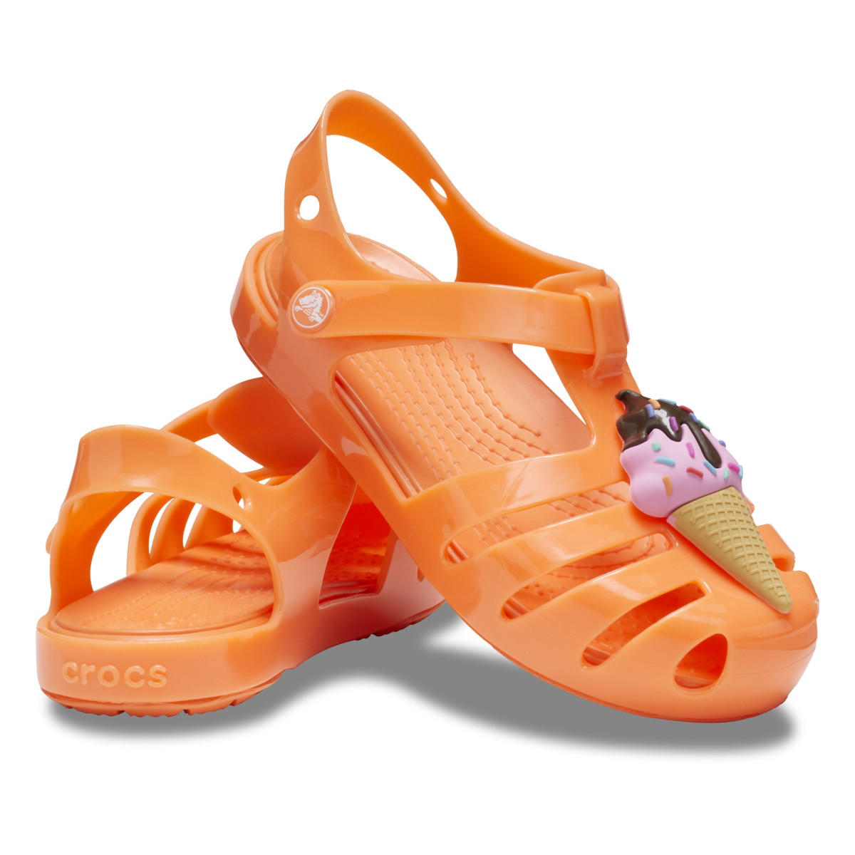 Sandale Crocs Toddler Isabella Charm Sandal Portocaliu - Persimmon - 2 | YEO