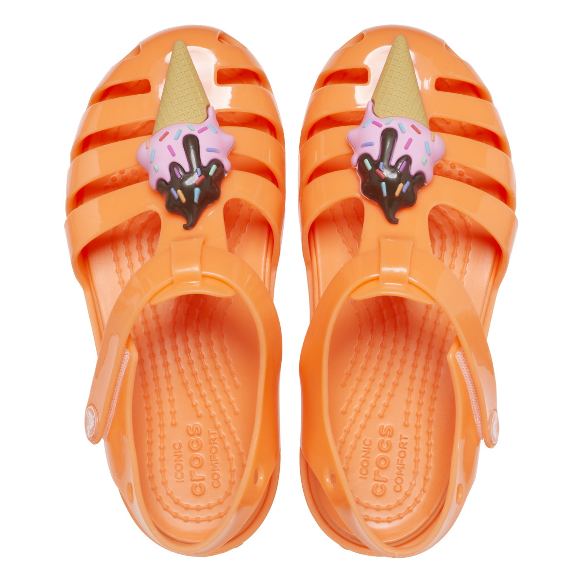 Sandale Crocs Toddler Isabella Charm Sandal Portocaliu - Persimmon - 3 | YEO