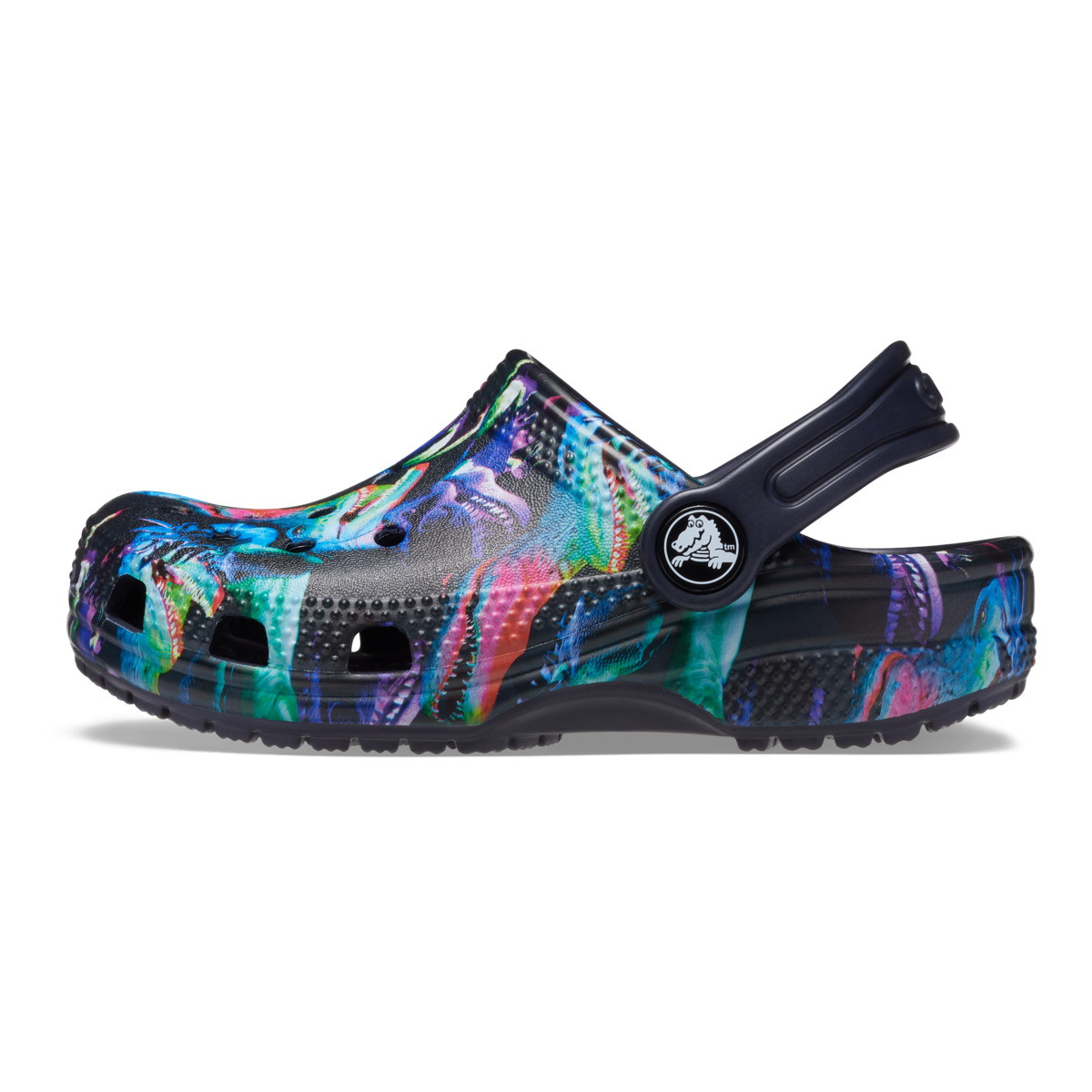 Saboti Crocs Classic Toddler Dino Clog Albastru - Deep Navy/Multi - 2 | YEO