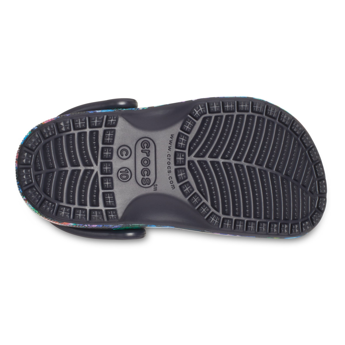 Saboti Crocs Classic Toddler Dino Clog Albastru - Deep Navy/Multi