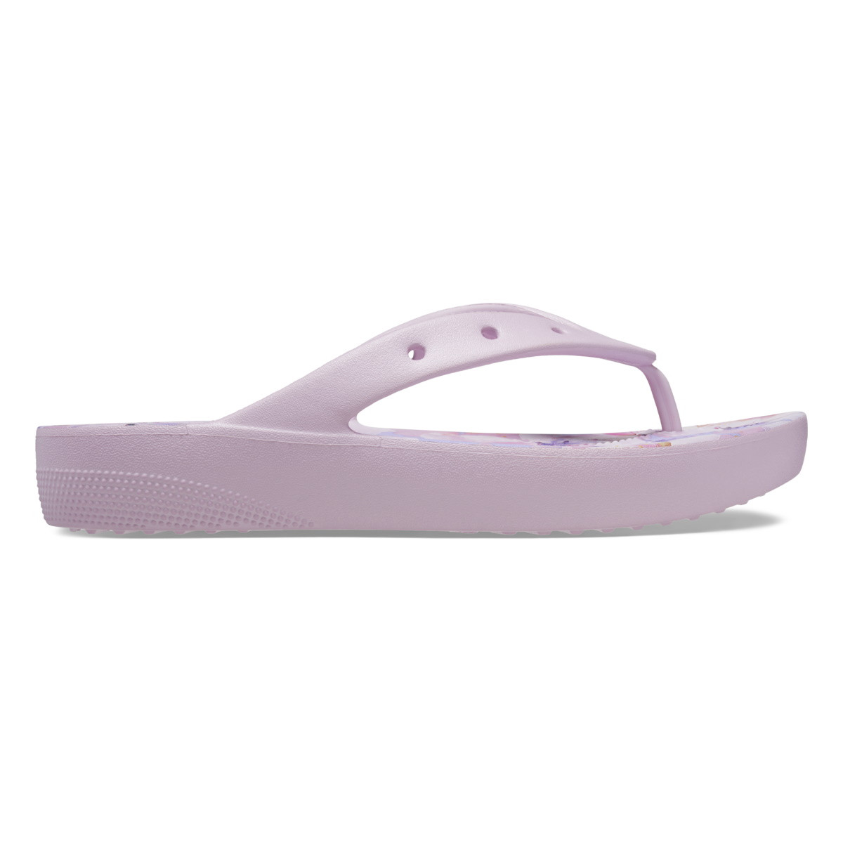 Slapi Crocs Classic Platform Cherry Blossom Flip Roz - Ballerina Pink/Floral - 1 | YEO