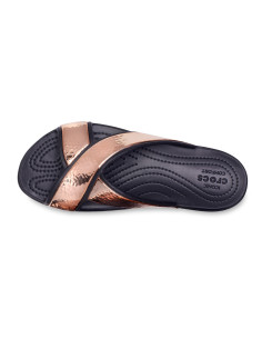 Papuci Crocs Sloane... Negru - Black/Rose Gold 2