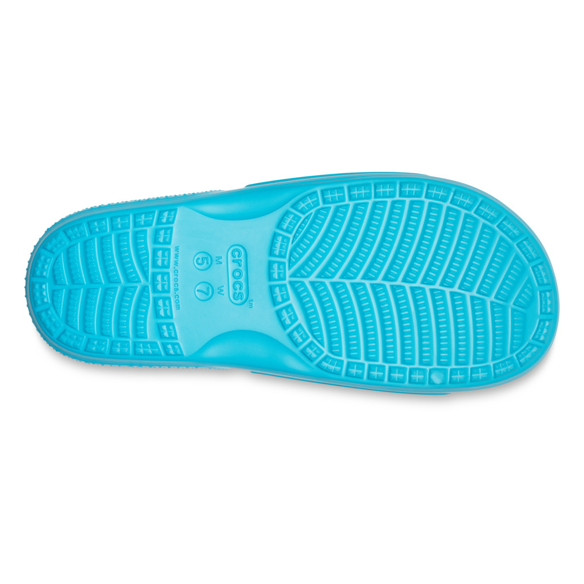 Papuci Classic Crocs Slide Iconic Crocs Comfort Albastru deschis - Digital Aqua