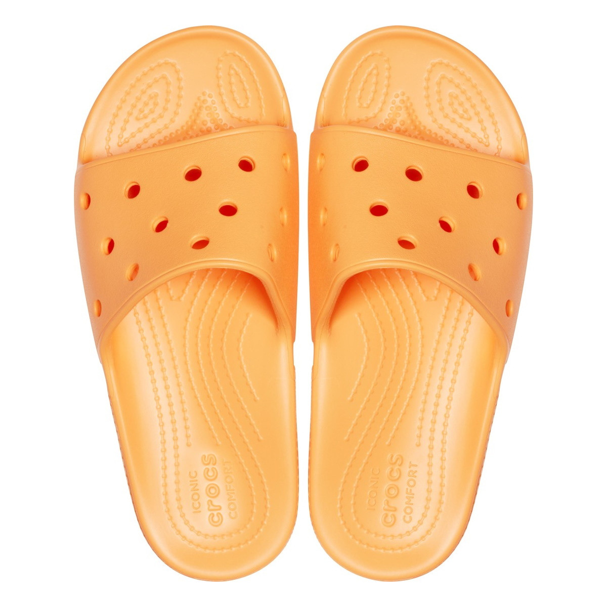 Papuci Classic Crocs Slide Iconic Crocs Comfort Portocaliu - Cantaloupe - 4 | YEO