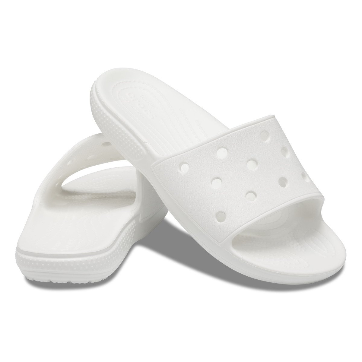 Papuci Classic Crocs Slide Iconic Crocs Comfort Alb - White - 3 | YEO
