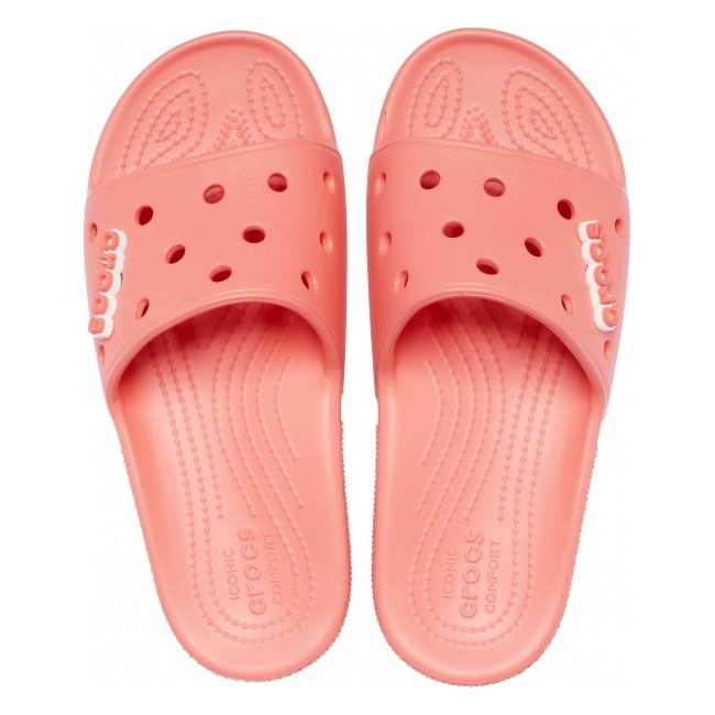 Papuci Classic Crocs Slide Iconic Crocs Comfort Roz - Fresco - 4 | YEO